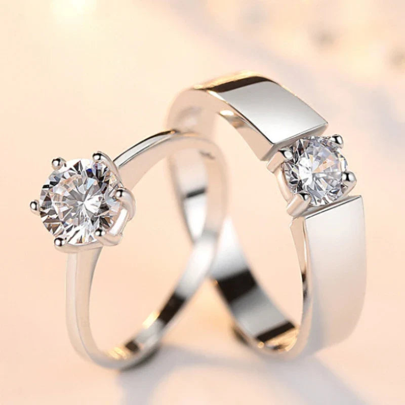 Sun and Moon Adjustable Ring Set