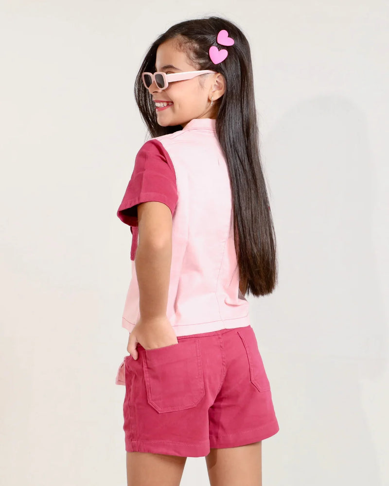 Summer Women's Children's Set-Short and Corfable Shirt | Girls' Casual Fashion