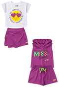 Kit 2 Sets-Combo 4 Pieces Summer Clothes Children Girl