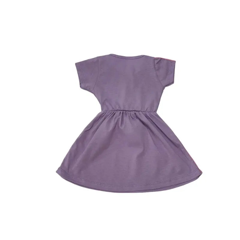 Pretty Lilac Short Sleeve Girl Dress 1