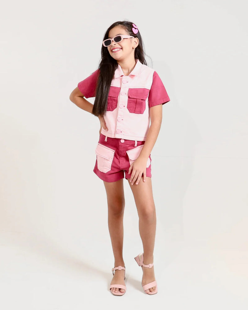 Summer Women's Children's Set-Short and Corfable Shirt | Girls' Casual Fashion